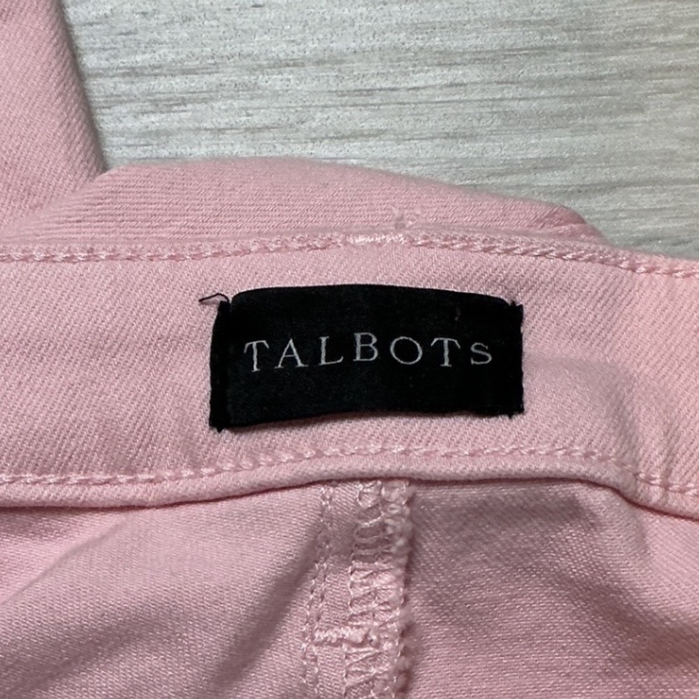 Talbots Simply Flattering Jegging Crop Pink Slimming Denim Jeans 14 New With Tag - Picture 8 of 11
